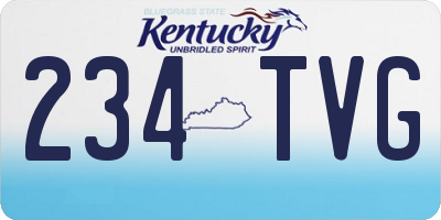 KY license plate 234TVG