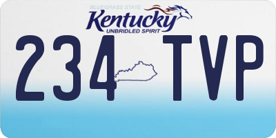 KY license plate 234TVP