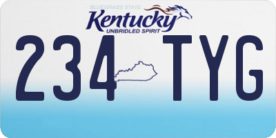 KY license plate 234TYG