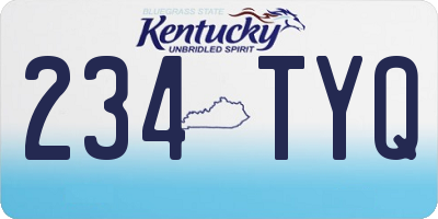 KY license plate 234TYQ