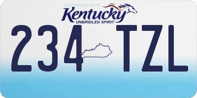 KY license plate 234TZL