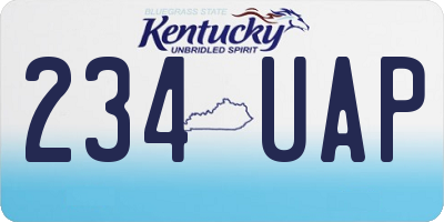 KY license plate 234UAP
