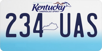 KY license plate 234UAS