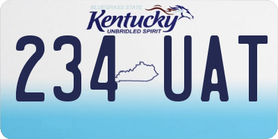 KY license plate 234UAT
