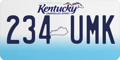 KY license plate 234UMK
