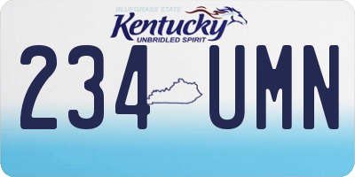 KY license plate 234UMN