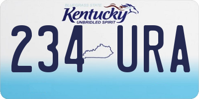 KY license plate 234URA