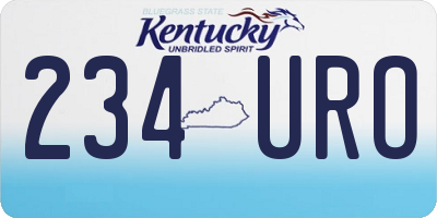 KY license plate 234URO