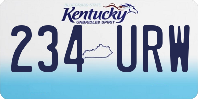 KY license plate 234URW