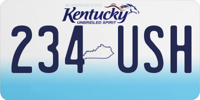 KY license plate 234USH