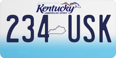 KY license plate 234USK