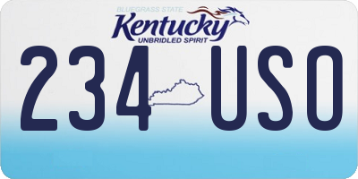 KY license plate 234USO