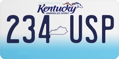 KY license plate 234USP