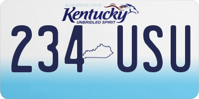KY license plate 234USU