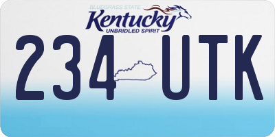 KY license plate 234UTK