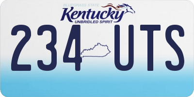 KY license plate 234UTS
