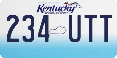 KY license plate 234UTT