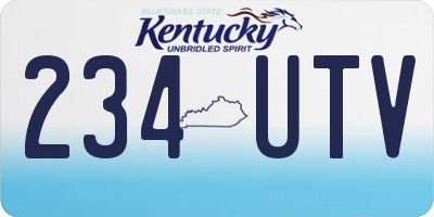 KY license plate 234UTV