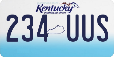 KY license plate 234UUS