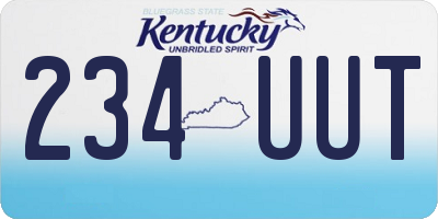 KY license plate 234UUT
