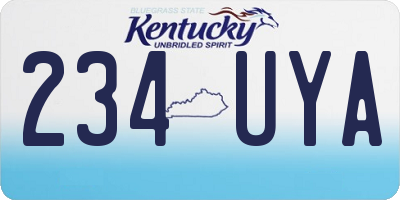 KY license plate 234UYA