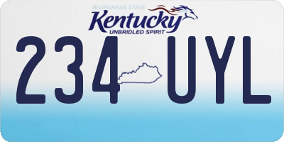 KY license plate 234UYL