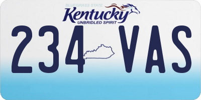 KY license plate 234VAS
