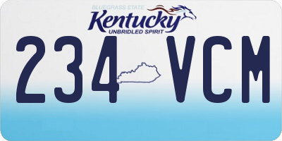 KY license plate 234VCM