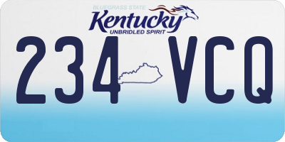 KY license plate 234VCQ