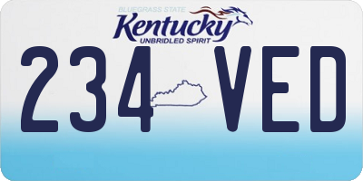 KY license plate 234VED