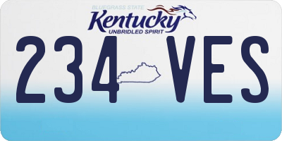 KY license plate 234VES