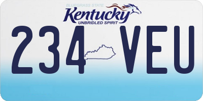 KY license plate 234VEU