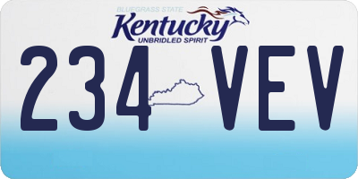 KY license plate 234VEV