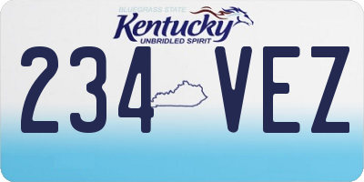 KY license plate 234VEZ