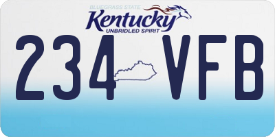 KY license plate 234VFB