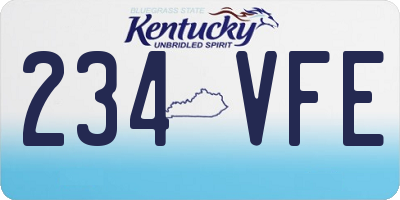 KY license plate 234VFE
