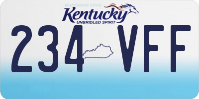 KY license plate 234VFF