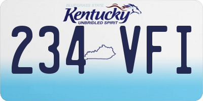 KY license plate 234VFI