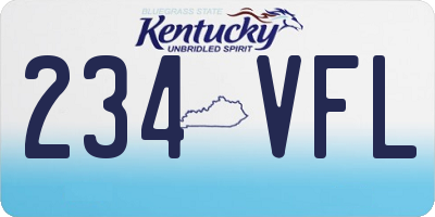 KY license plate 234VFL