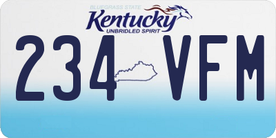 KY license plate 234VFM