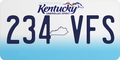 KY license plate 234VFS
