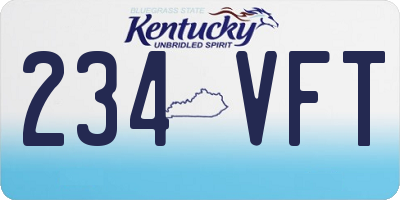 KY license plate 234VFT