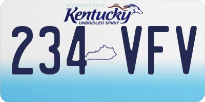 KY license plate 234VFV