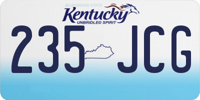 KY license plate 235JCG