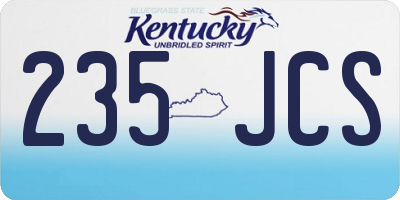 KY license plate 235JCS