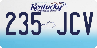 KY license plate 235JCV