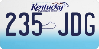 KY license plate 235JDG