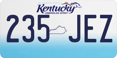 KY license plate 235JEZ