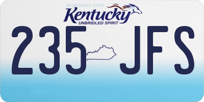 KY license plate 235JFS