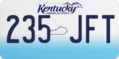 KY license plate 235JFT